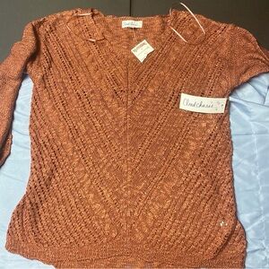 Cloud Chaser Women's Copper V-Neck Sweater